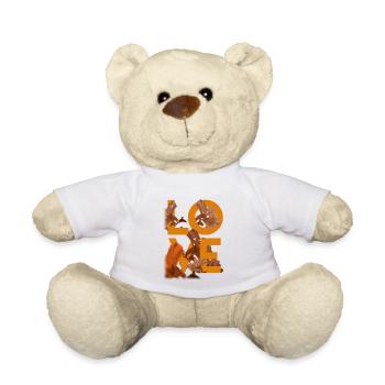 Love - Love - Flowers - Flowers - Love you - Teddy Bear - white - Front