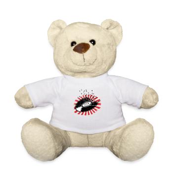 Vinyl ist Freiheit - Musik - Vogel - Retro - Teddy - Weiß - Vorne