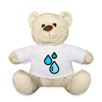 Gouttes d'eau - Nounours - blanc - Devant