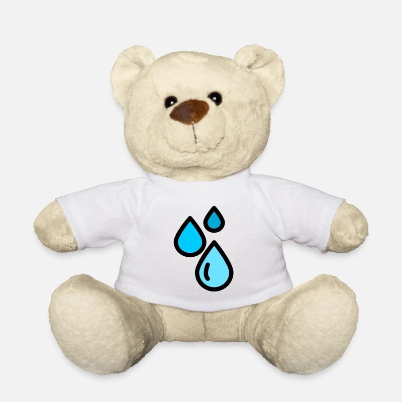 Gouttes d'eau - Nounours - blanc