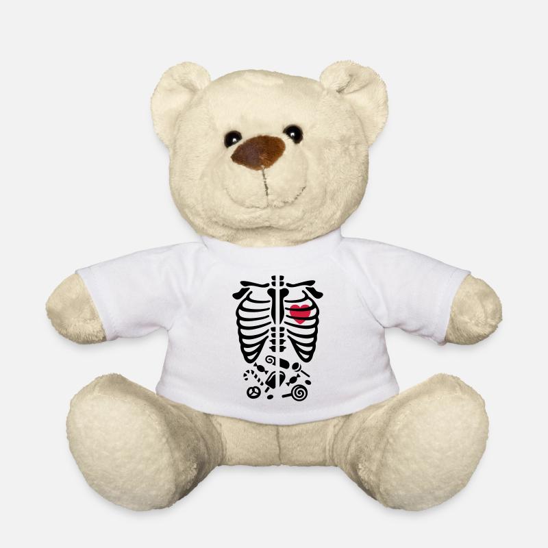 Röntgenstrahl-Kostüm Süßigkeiten Reisverschluss - Teddy - Weiß