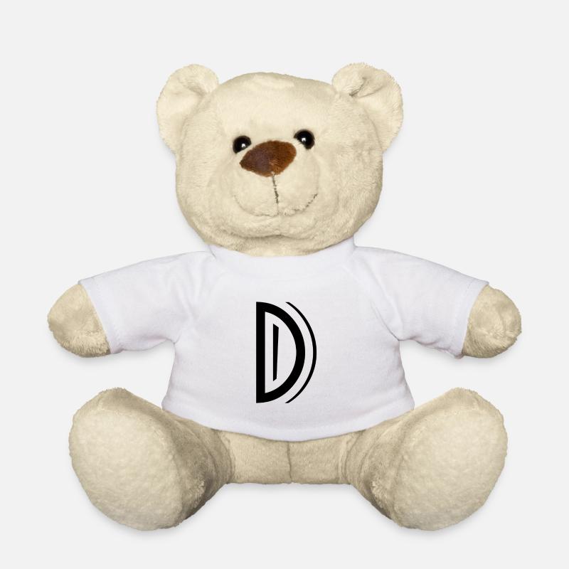 Lettre D. - Nounours - blanc