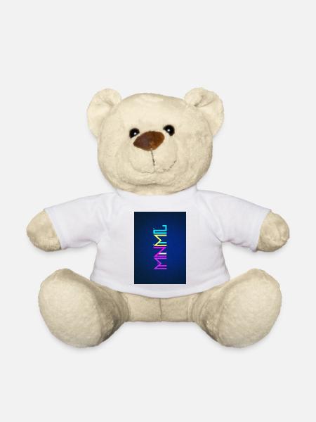 Minimal Type (Colorful) Typographie - Handy Cover - Teddy Bear - white