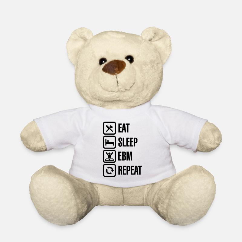 Eat Sleep EBM Repeat - Nounours - blanc