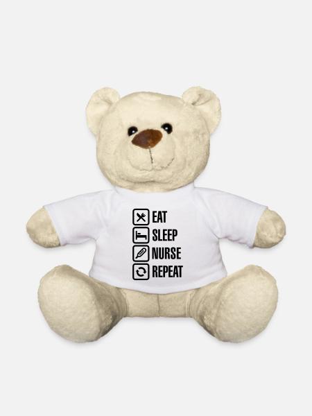 Eat Sleep Nurse Repeat - Teddy - Weiß