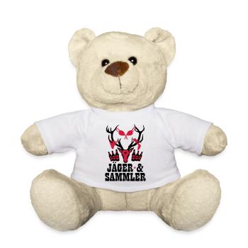 66 Hirsch Jäger und Sammler Bier Party Sex Spaß - Teddy - Weiß - Vorne
