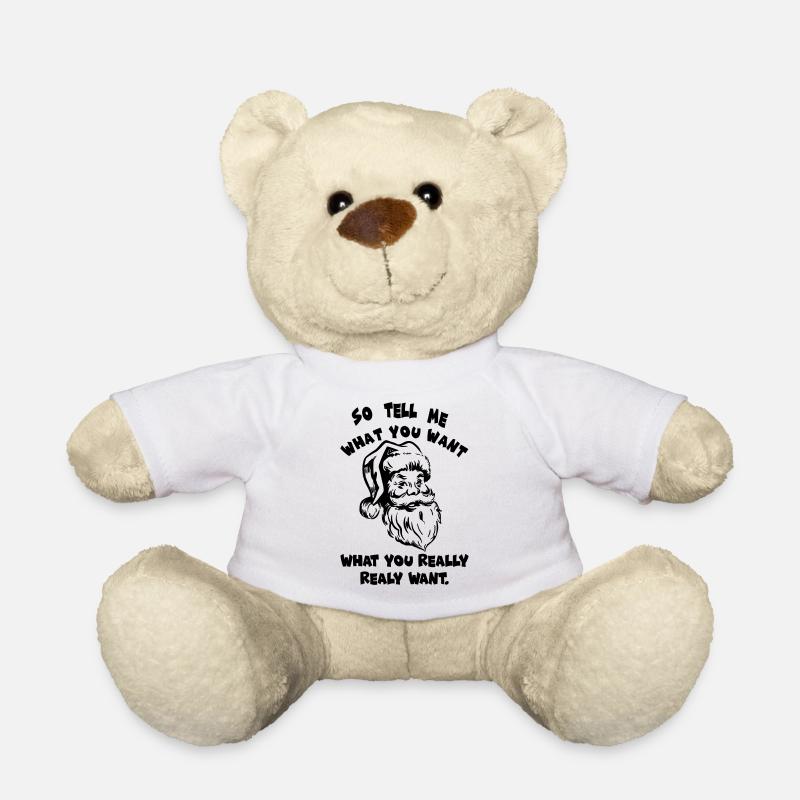 Weihnachtsmann - Teddy - Weiß