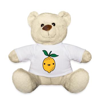 Fruit de citron kawaii - Nounours - blanc - Devant