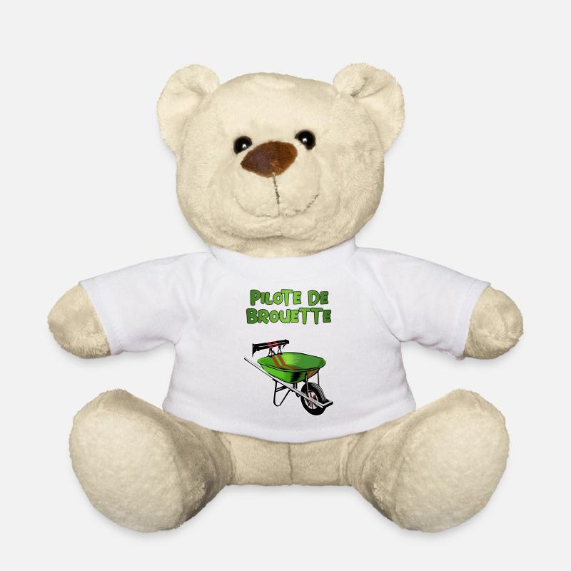 Schubkarre Fahrer - Teddy - Weiß