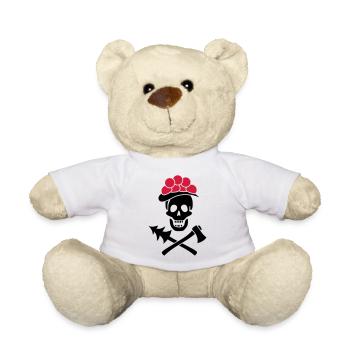 Black Forest Skull Bollenhut Axe - Pure Heimat - Teddy Bear - white - Front