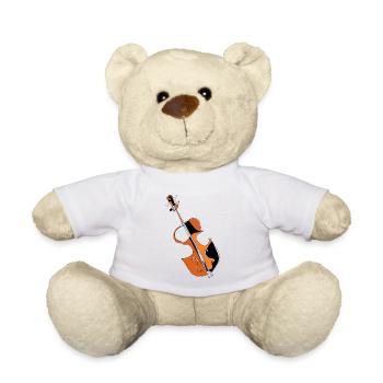 violin - Teddy Bear - white - Front