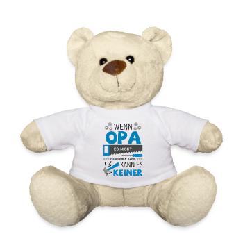 Wenn Opa es nicht reparieren kann, kann es keiner! - Teddy - Weiß - Vorne