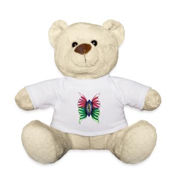 Butterfly Vulva - Teddy Bear - white - Front