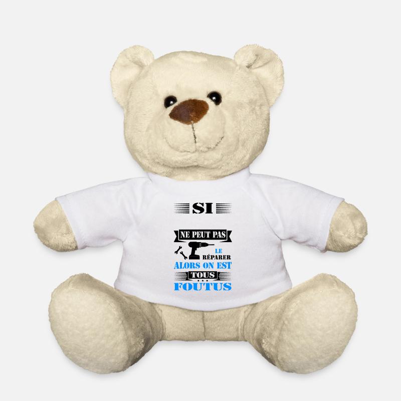 BRICOLEUR À PERSONNALISER - Nounours - blanc