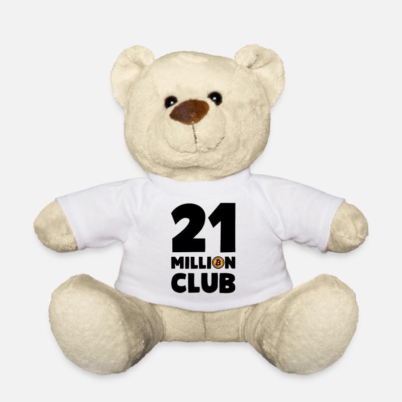 Bitcoin 21 Million Club Blockchain Motto - Teddy - Weiß