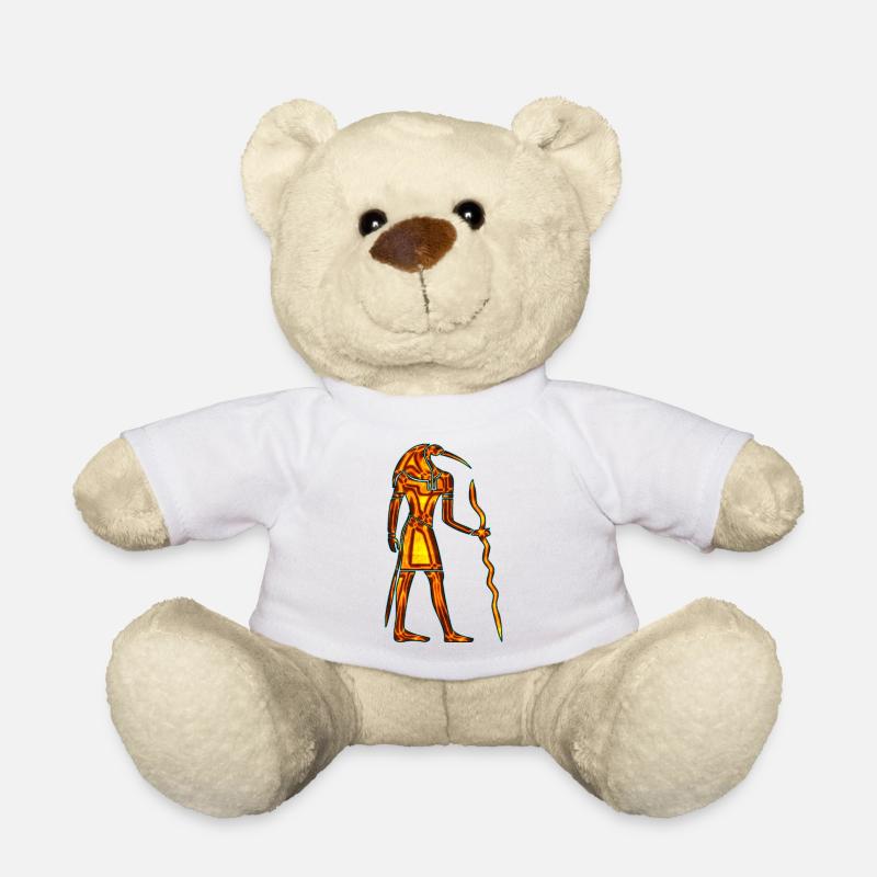 Egipt hieroglyphs - Teddy Bear - white