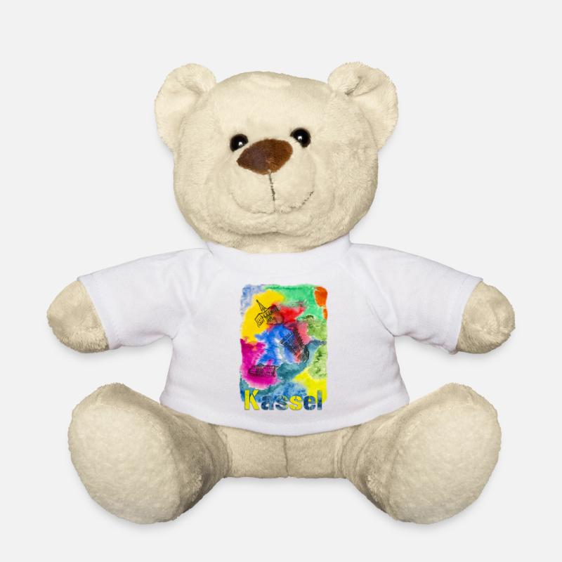 Kassel - ein Aquarell für eine wunderschöne Stadt - Teddy - Weiß