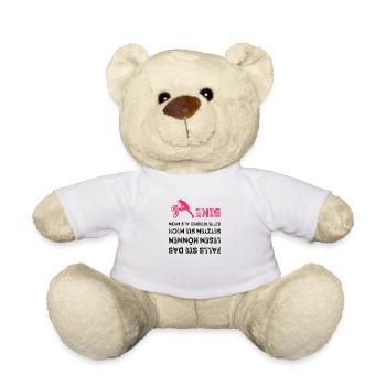 Lustige Sprüche Fahrrad mountainbike radeln humor - Teddy - Weiß - Vorne