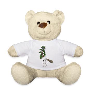 Kaffee-Pflanzen-Sieb Carriers Kaffee-Design - Teddy - Weiß - Vorne