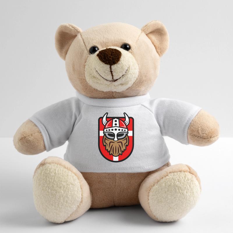 Cooler Wikinger mit Dänischer Flagge Teddy