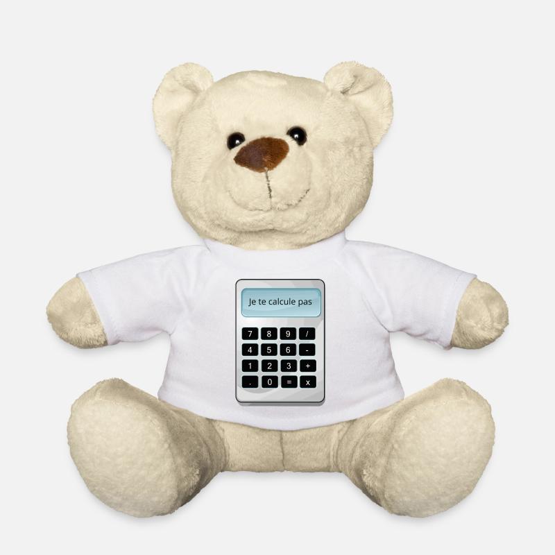 Je te calcule pas humour math matheux calculette - Nounours - blanc