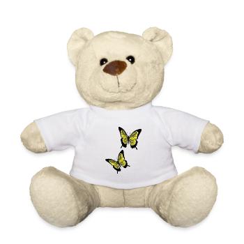 Gelbe Schmetterlinge - Teddy - Weiß - Vorne