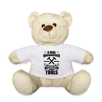 Carpenter Planer Saw Slogan Gift Carpenter - Teddy Bear - white - Front