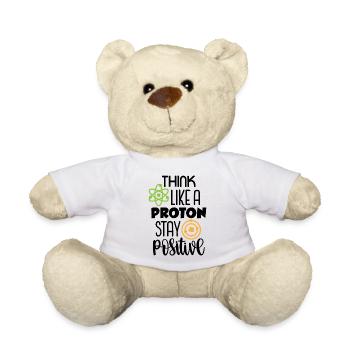 Think Like A Proton stay Positive - Back To School - Teddy - Weiß - Vorne