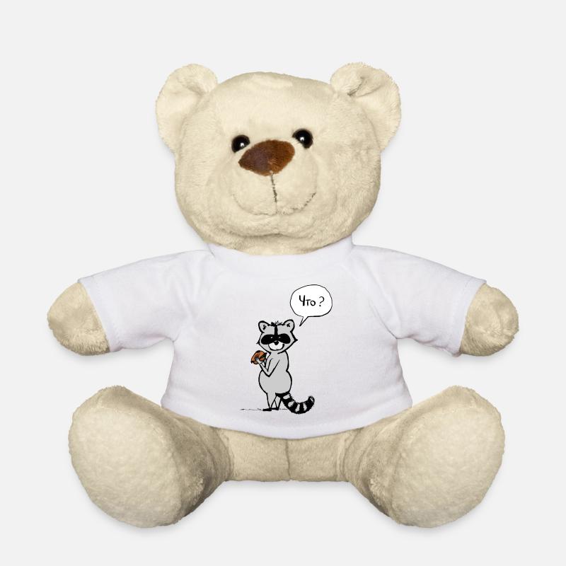 Le raton laveur - Nounours - blanc