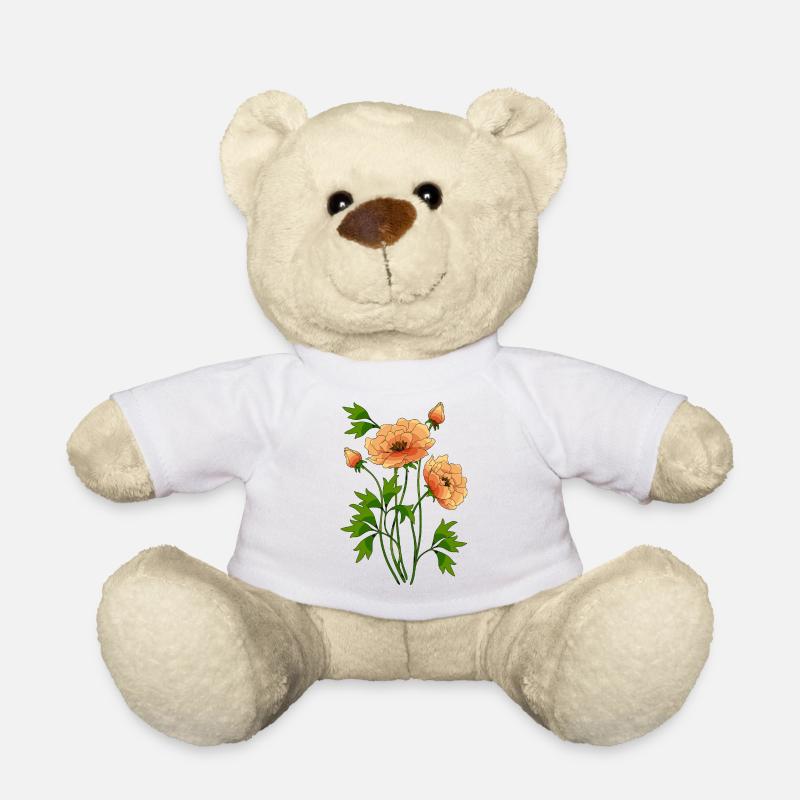 Blumen - Teddy - Weiß