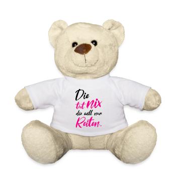 Die Tut Nix Die Will Nur Reiten Reiter - Teddy - Weiß - Vorne