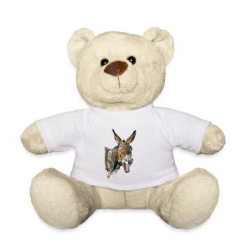Esel Donkey Âne - Teddy Bear - white - Front