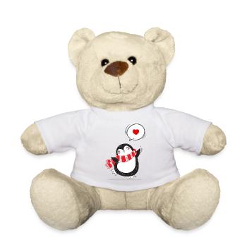 Christmas Adorable Penguin - Teddy Bear - white - Front
