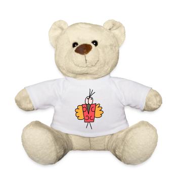 Schobbti Rot - Teddy - Weiß - Vorne