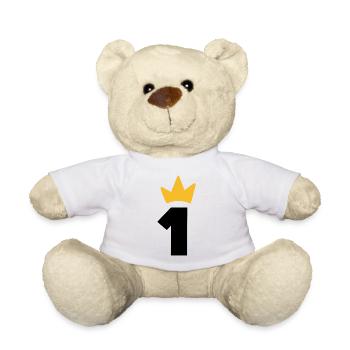 One Crown 1 An Bébé Premier Anniversaire - Nounours - blanc - Devant