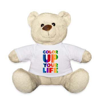 Color Up Your Life Colorful - Teddy Bear - white - Front