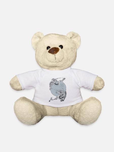 Japanese Dragon - Teddy Bear - white
