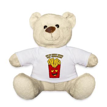 Pommes Ich bin schon wieder total unterpommest - Teddy - Weiß - Vorne