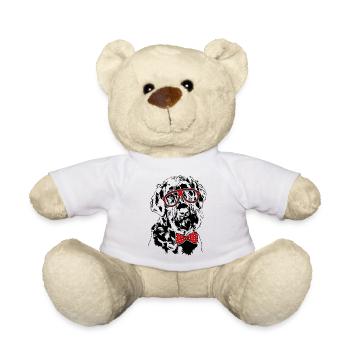 Drôle DE SCHNAUZER GÉANT Lunettes Chiens Chien - Nounours - blanc - Devant