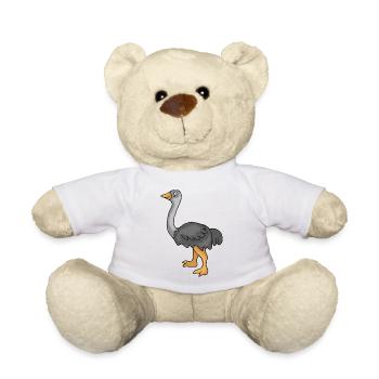 Strauß / Emu - Teddy - Weiß - Vorne