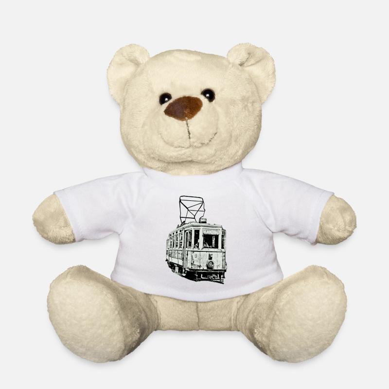Tram Strassenbahn Train - Teddy - Weiß