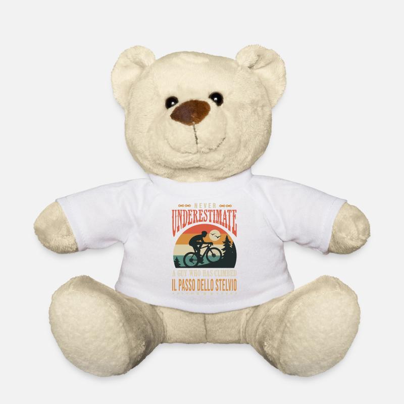 ein Typ, der Il passo dello Stelvio velo bestiegen hat - Teddy - Weiß