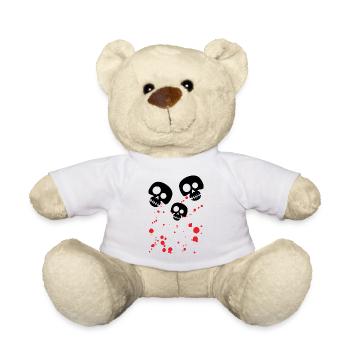Skullhead Combined With Blood - Teddy Bear - white - Front