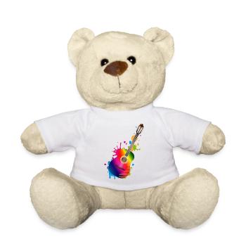Acoustic Guitars Graffiti in Rainbow Colors - Teddy Bear - white - Front