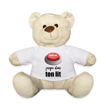 push me dans ton lit - Nounours - blanc - Devant