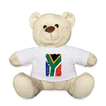 South Africa flag - Teddy Bear - white - Front