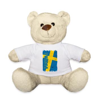 Sweden flag - Teddy Bear - white - Front