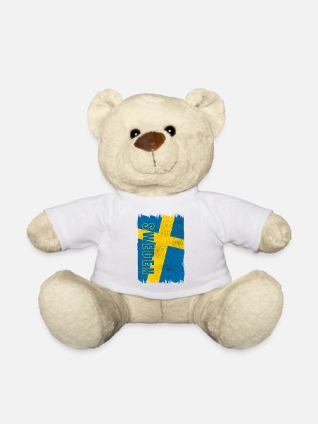 Schweden Flagge - Teddy - Weiß