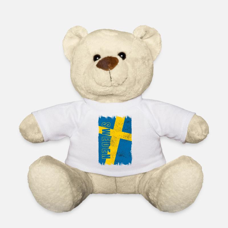 Schweden Flagge - Teddy - Weiß