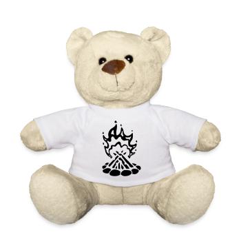 Camping Stones Campfire Fire - Teddy Bear - white - Front